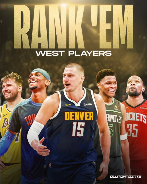 ClutchPoints评西部前5：约基奇、SGA、爱德华兹