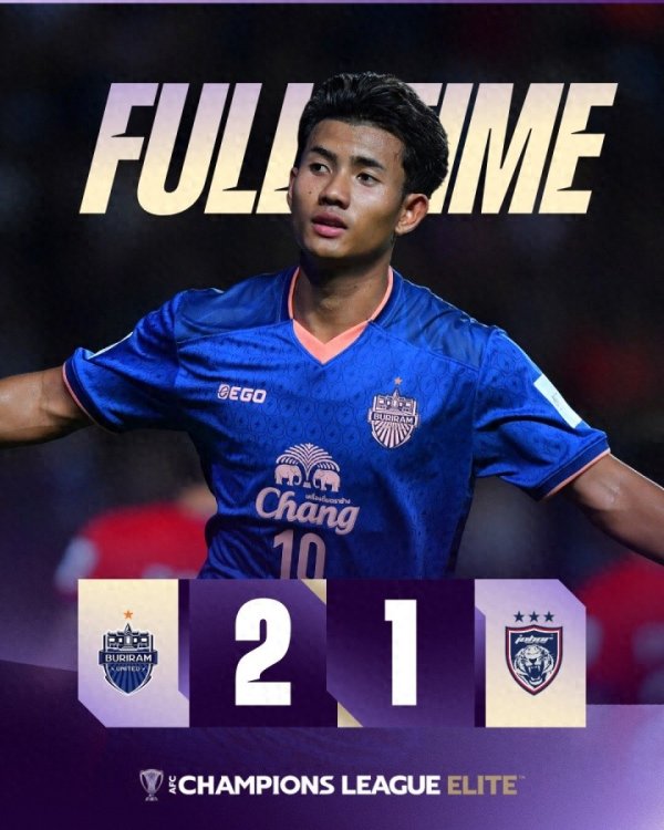 积分追赶  泰超更多了…本轮中超球队全败, 泰超武里南全取3